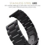 smartwatch-strap stainless steel black mobitez.in