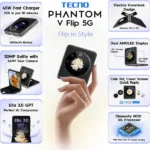 Tecno Phantom V Flip 5G Iconic Black mobitez.in