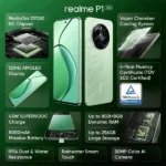 realme P1 5G Peacock Green mobitez.in