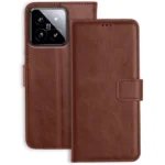 Flip Cover for Mi Redmi 14 (Brown,  (Pack of 1)