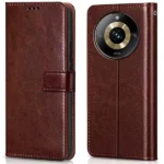 Flip Cover for Realme 11 Pro (Brown , (Pack of 1)