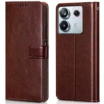 Flip Cover for Mi Redmi Note 13 Pro 5G , Poco X6 5G (Brown,  (Pack of 1)